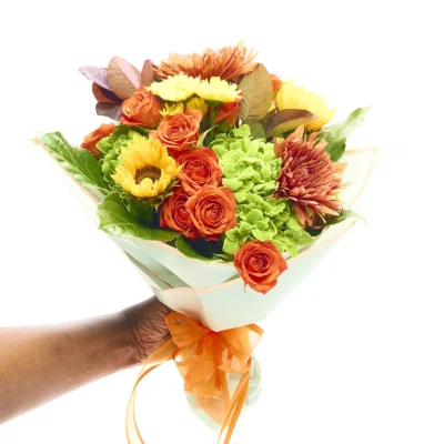 Twilight Ember Wrapped Bouquet